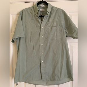 Van Heusen neck 16 green button down. Short sleeve